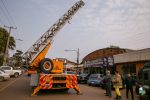 K121 LA PRIMERA COMPAÑÍA DEPARTAMENTAL DE CUERPO DE BOMBEROS DE HERNANDARIAS   DEMOSTRACIÓN DE SU PRIMERA AUTO ESCALA