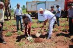 PALADA INICIAL DEL PROYECTO POZO ARTESIANO PARA EL BARRIO SANTA BÁRBARA